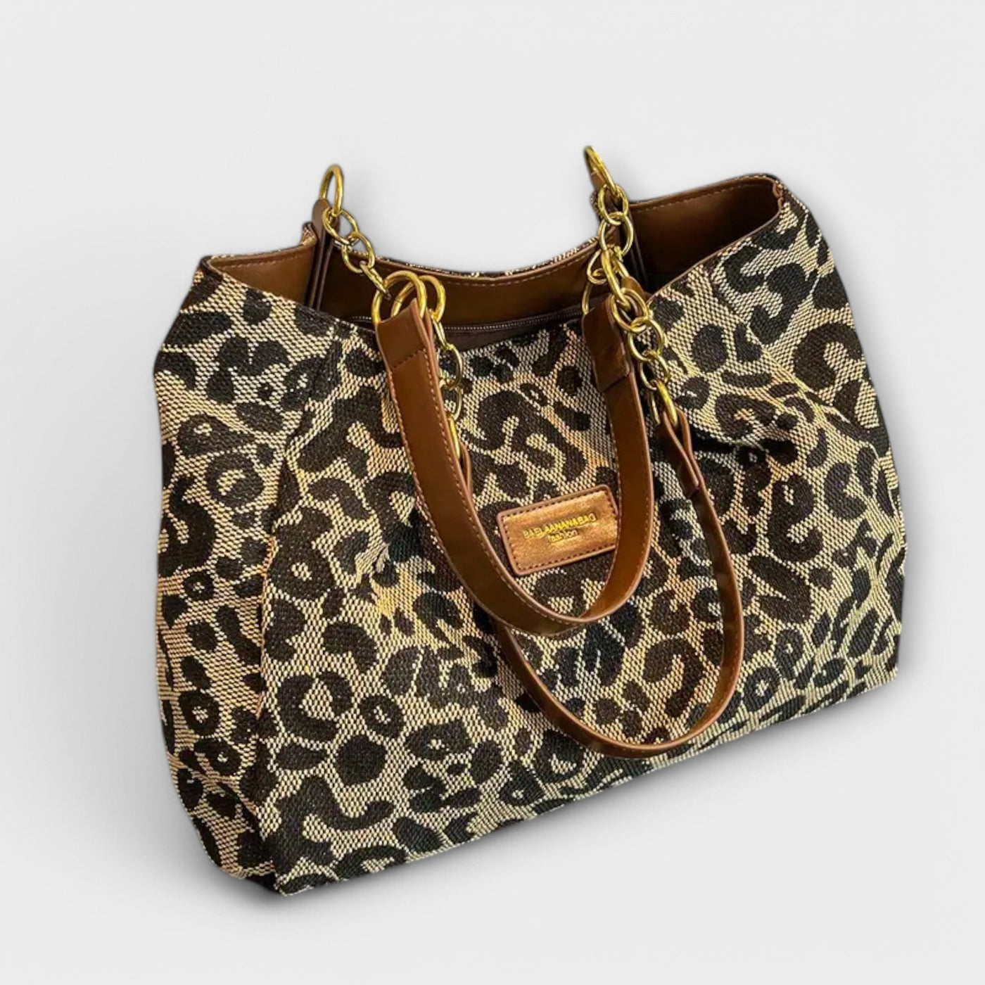 Josephine - Leopard Print Canvas Tote Bag