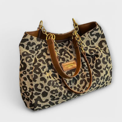 Josephine - Leopard Print Canvas Tote Bag