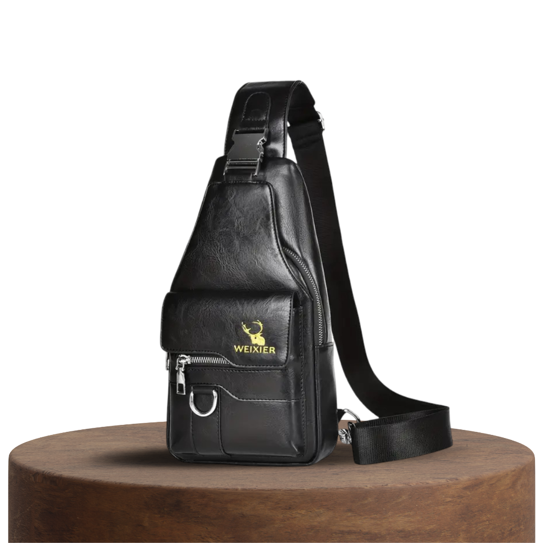 Daxton | Vertical Sling Bag with Secure Flap and Zipper Closure