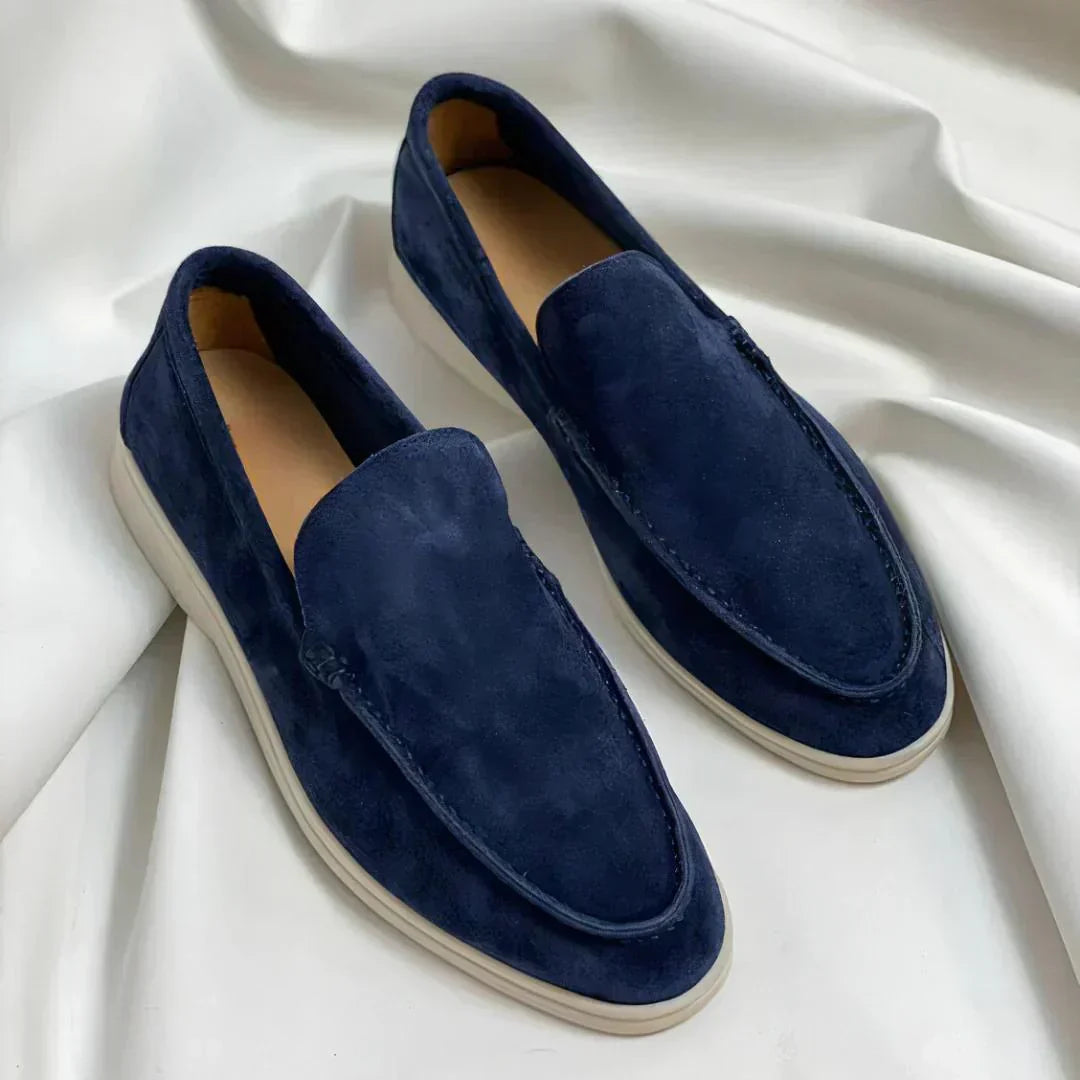 Chic Suede Loafers | Orthopedic Leather Shoes for Timeless Comfort