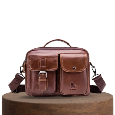 Grady | Timeless Leather Shoulder Bag Featuring Vintage Buckle Accent