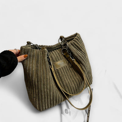 Selene - Plush Corduroy Shoulder Bag