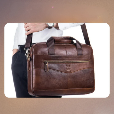 Jacob Leather Large Briefcase | Versatile Messenger Bag