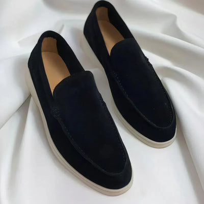 Chic Suede Loafers | Orthopedic Leather Shoes for Timeless Comfort