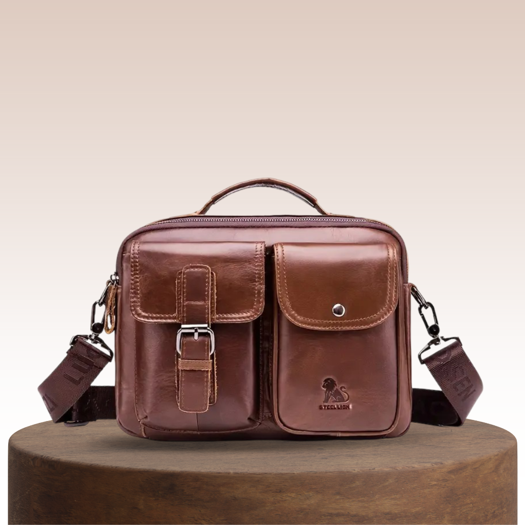 Grady | Timeless Leather Shoulder Bag Featuring Vintage Buckle Accent