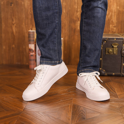 Men's Casual Low-Top Sneakers | Orthopedic Leather Shoes for Timeless Comfort