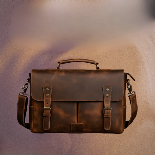 Clinton | Vintage-Inspired Leather Messenger Bag