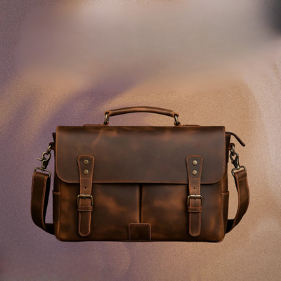 Clinton | Vintage-Inspired Leather Messenger Bag