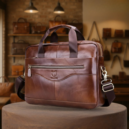 Jacob Leather Large Briefcase | Versatile Messenger Bag