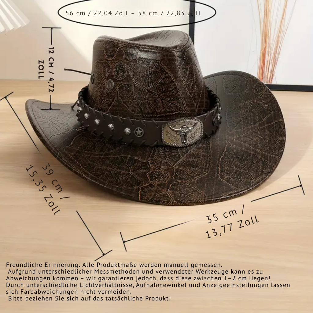 Patrick | Western Cowboy Hat with Bison Buckle