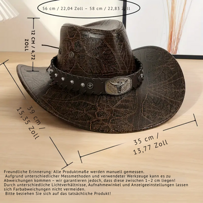 Patrick | Western Cowboy Hat with Bison Buckle