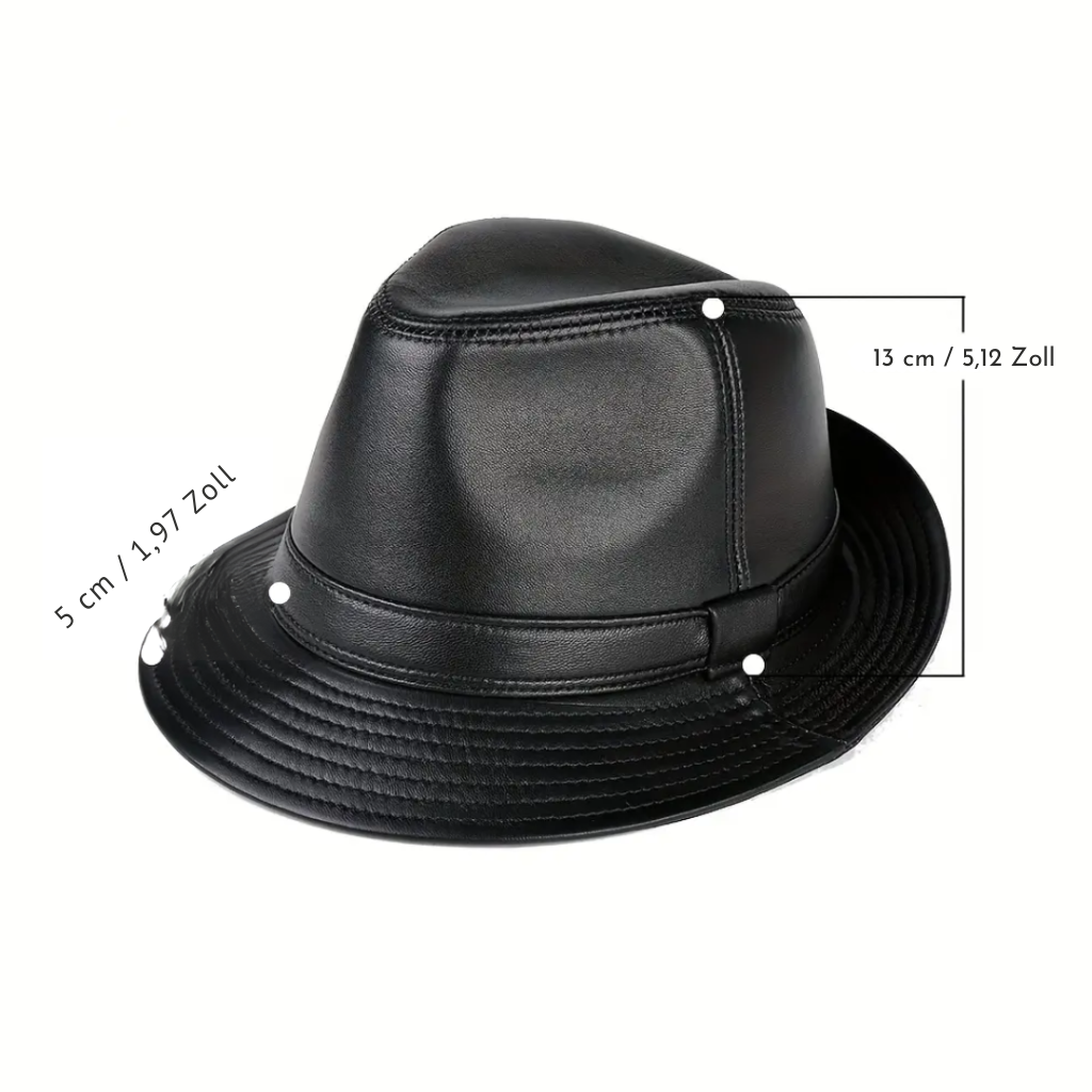 Timothy | Classic Leather Fedora Hat