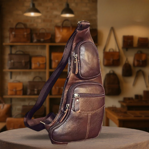 Beckett | Classic Leather Chest Sling Bag