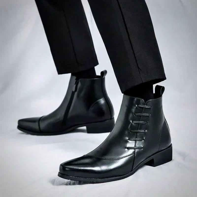 Samuel Thatcher Classic Dress Boots | Orthopedic Leather Shoes for Timeless Comfort
