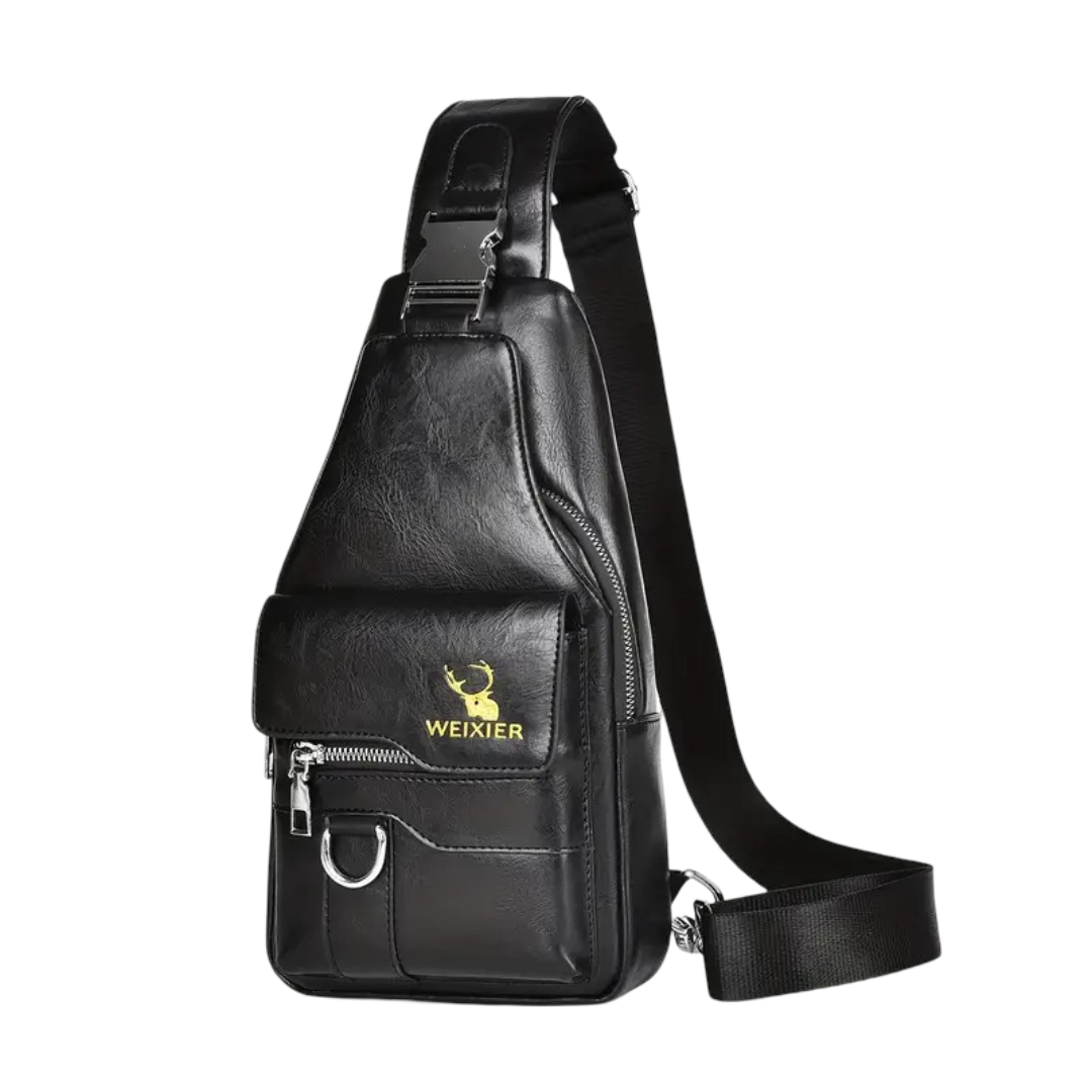 Daxton | Vertical Sling Bag with Secure Flap and Zipper Closure