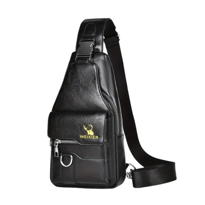 Daxton | Vertical Sling Bag with Secure Flap and Zipper Closure
