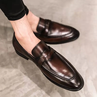 Stylish Leather Slip-Ons