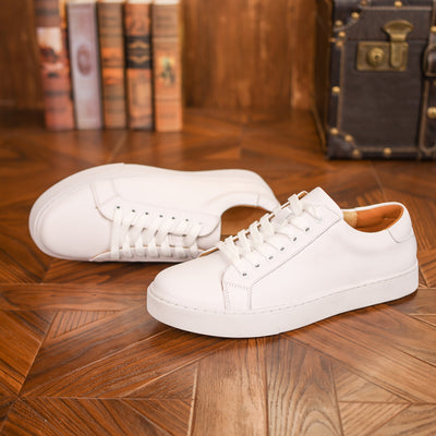 Men's Casual Low-Top Sneakers | Orthopedic Leather Shoes for Timeless Comfort