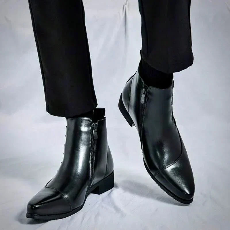 Samuel Thatcher Classic Dress Boots | Orthopedic Leather Shoes for Timeless Comfort