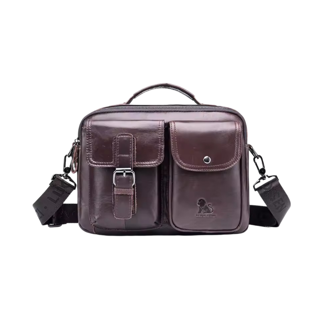 Grady | Timeless Leather Shoulder Bag Featuring Vintage Buckle Accent