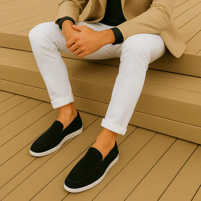 Relaxed Suede Moccasin Shoes