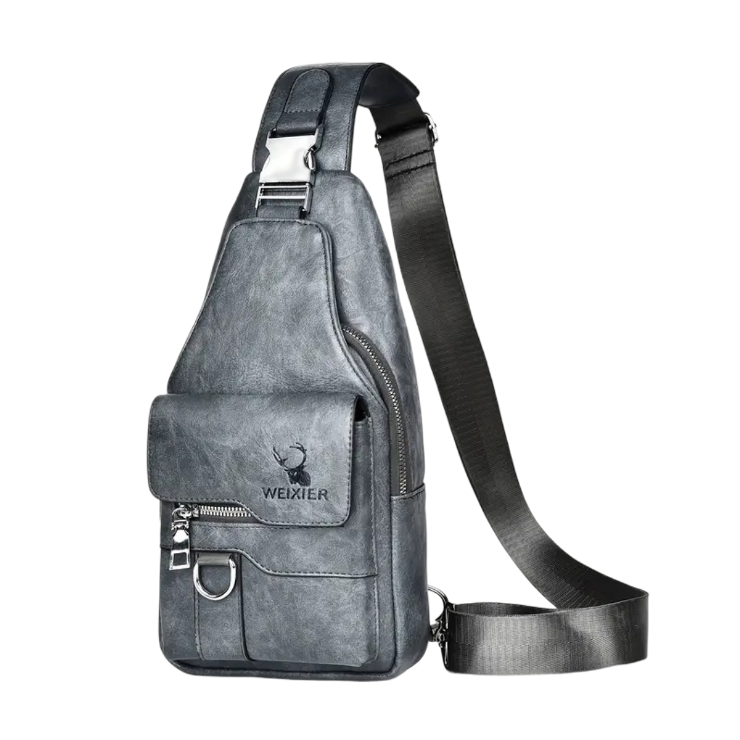 Daxton | Vertical Sling Bag with Secure Flap and Zipper Closure