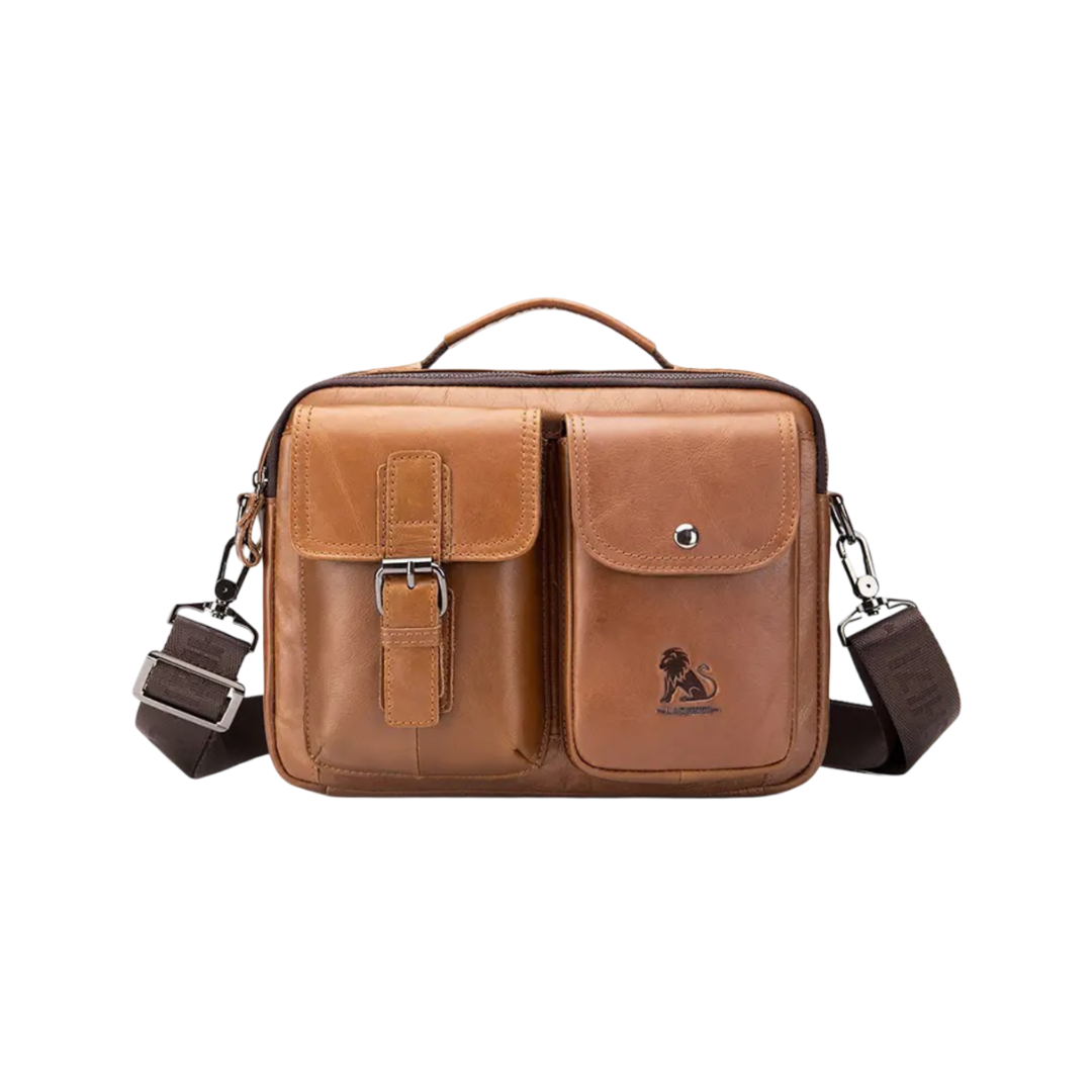 Grady | Timeless Leather Shoulder Bag Featuring Vintage Buckle Accent