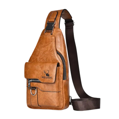 Daxton | Vertical Sling Bag with Secure Flap and Zipper Closure