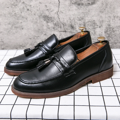 Tassel-Embellished Leather Loafers