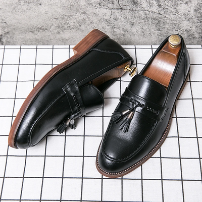 Tassel-Embellished Leather Loafers