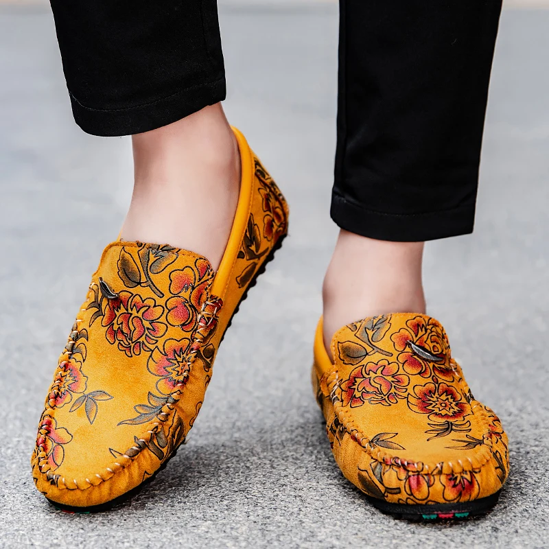 Floral Embellished Leather Loafers