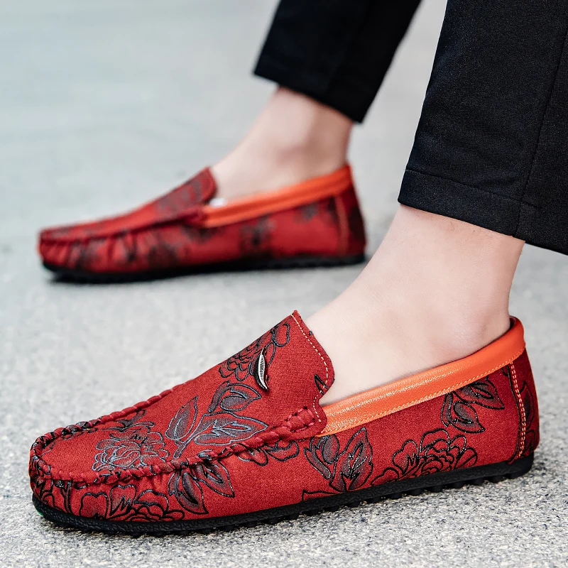 Floral Embellished Leather Loafers
