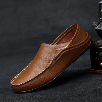 Monza Genuine Leather Slip-On Shoes
