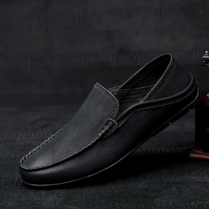 Monza Genuine Leather Slip-On Shoes
