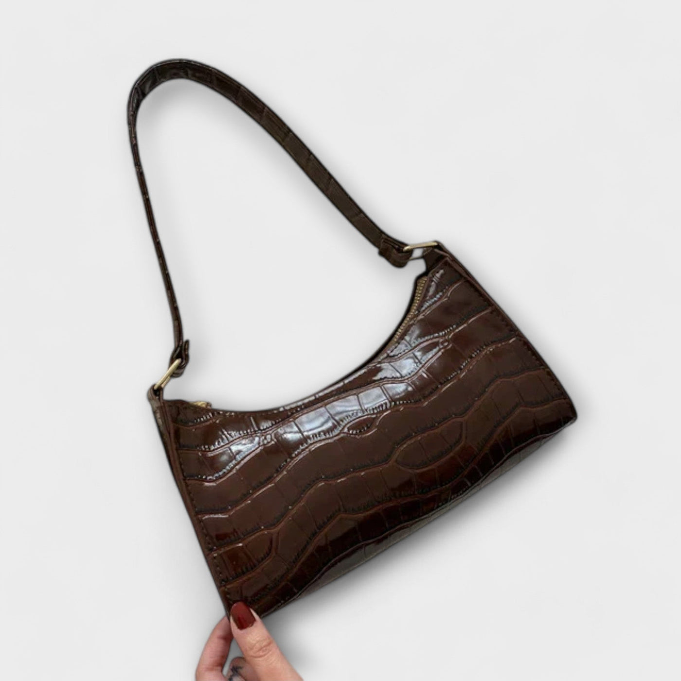 Ava - Glossy Leather Handbag