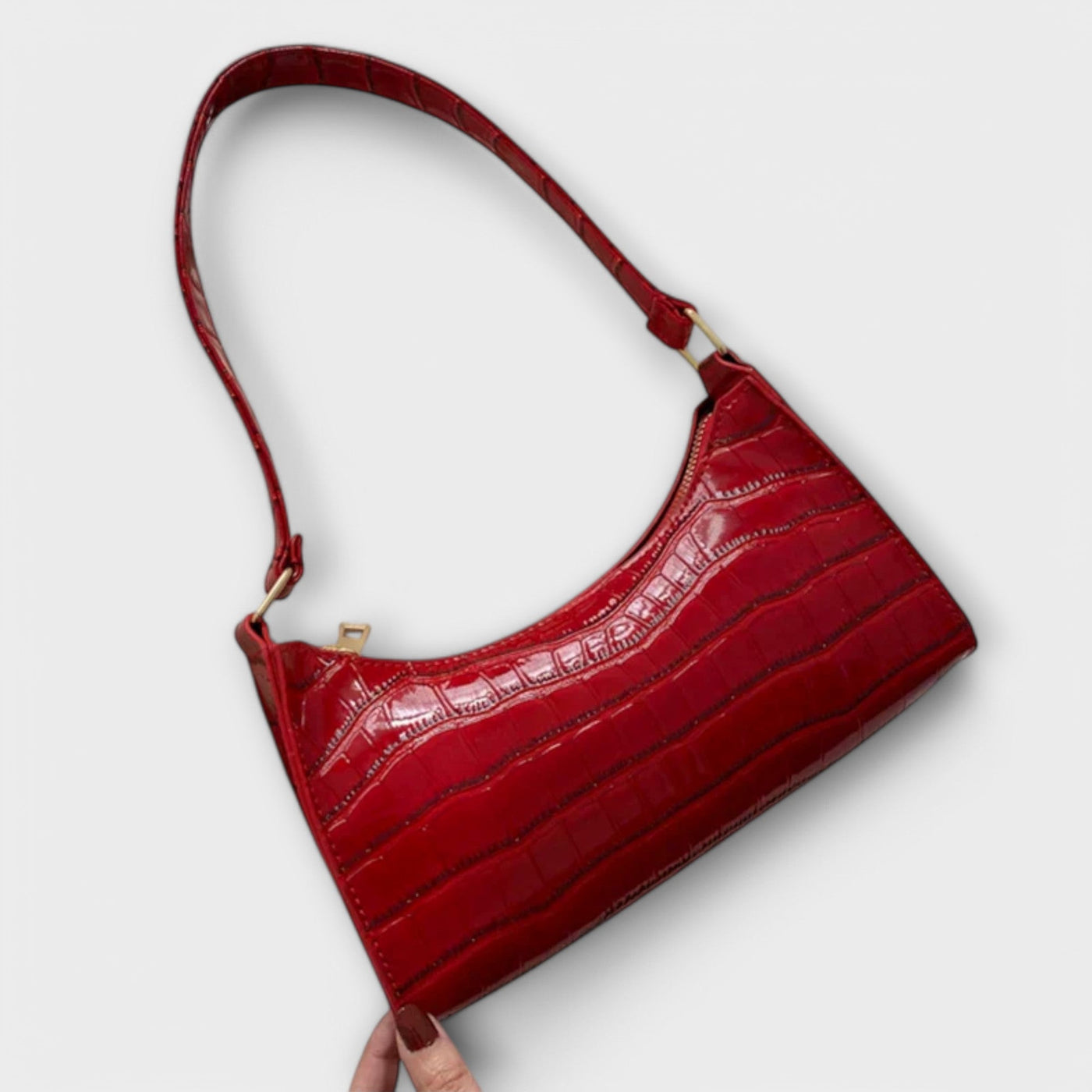 Ava - Glossy Leather Handbag
