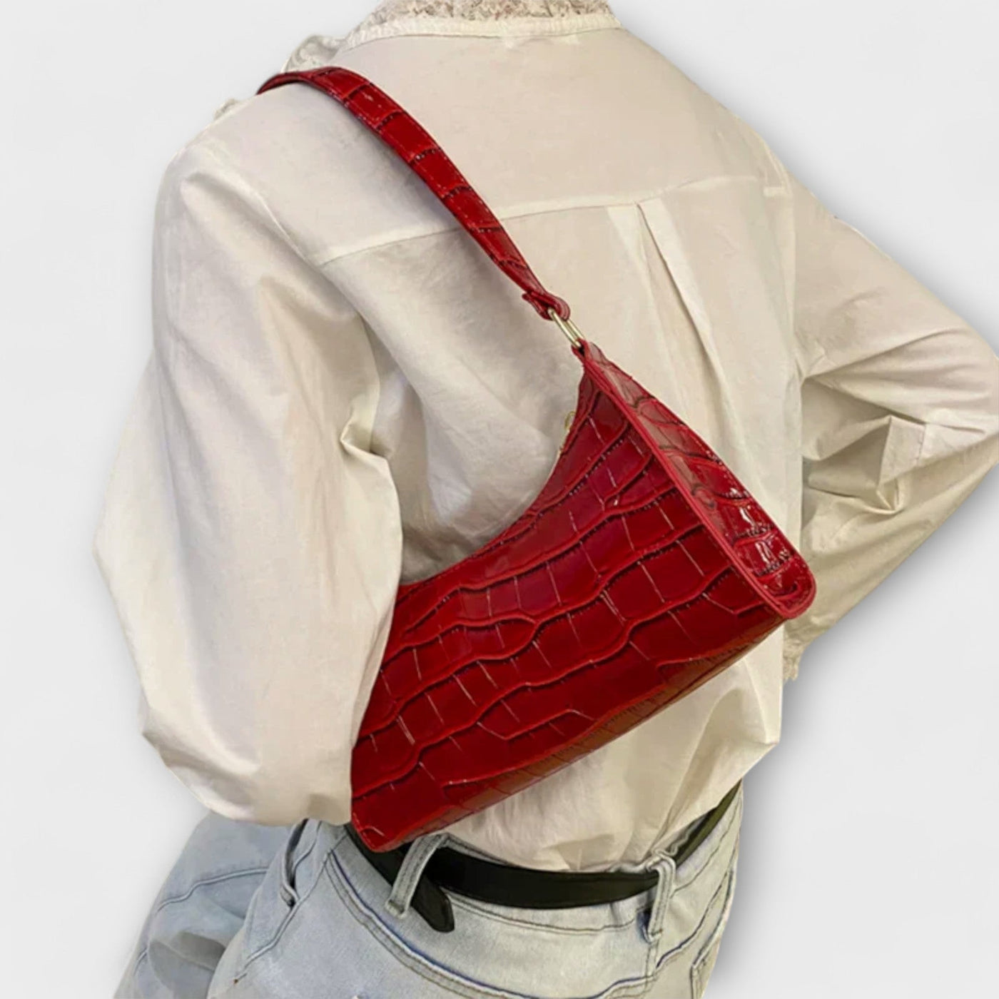 Ava - Glossy Leather Handbag