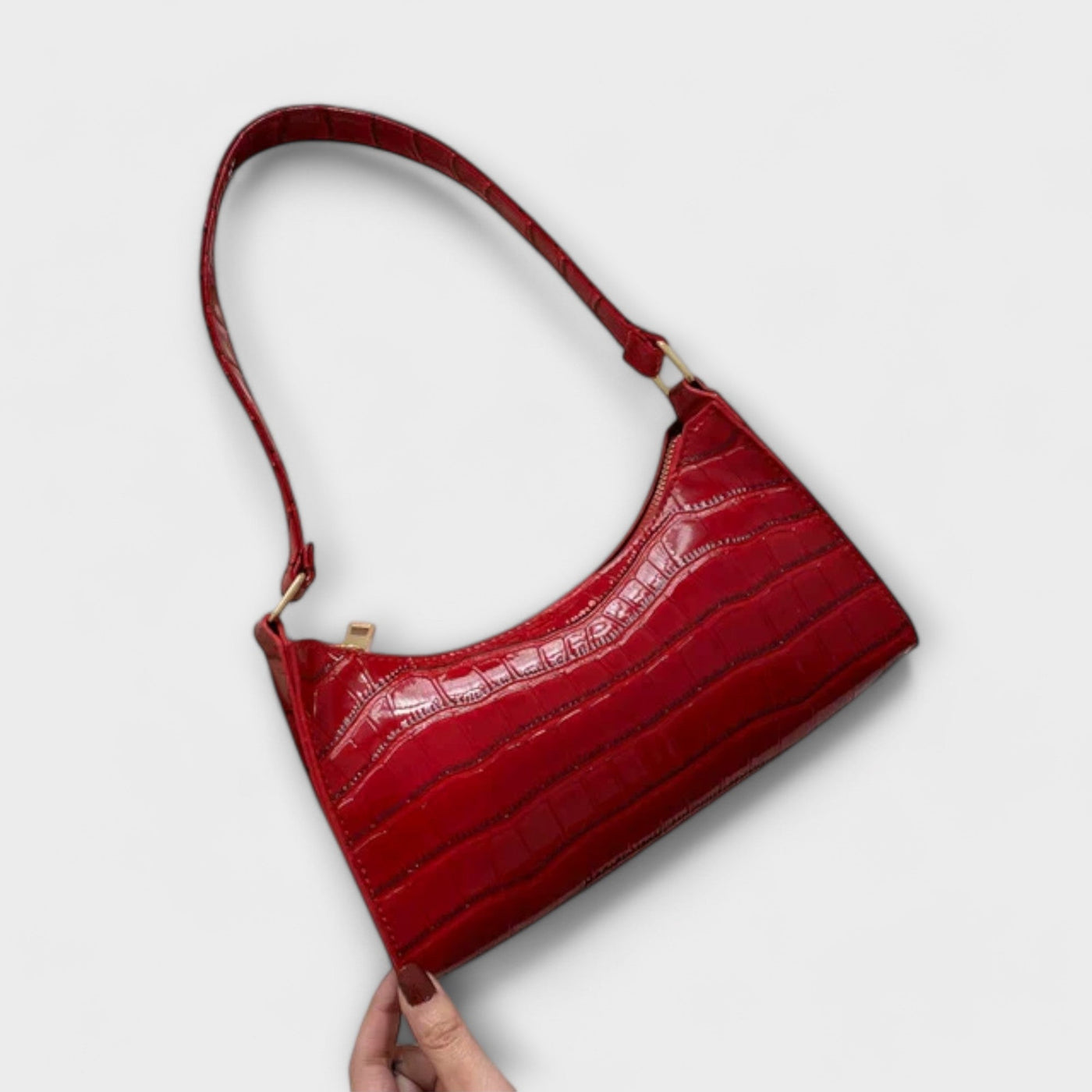 Ava - Glossy Leather Handbag