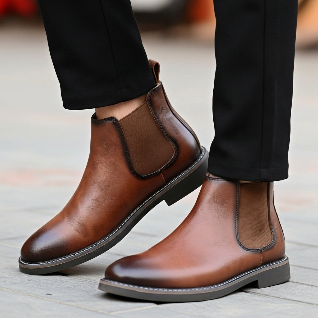 Harry | Men's Chelsea Booties | Orthopedic Leather Shoes for Timeless Comfort