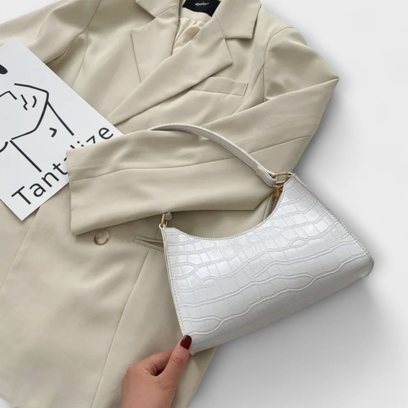 Ava - Glossy Leather Handbag