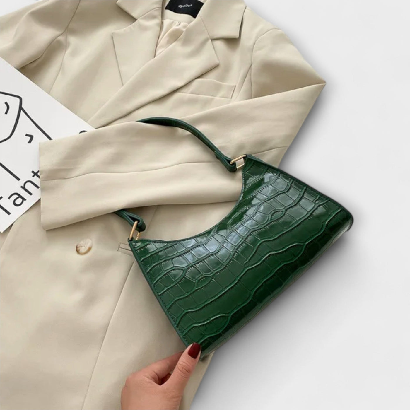 Ava - Glossy Leather Handbag