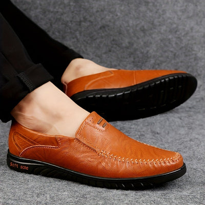 Chic Leather Slip-On Shoes