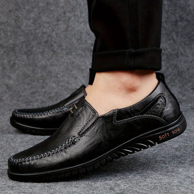 Chic Leather Slip-On Shoes