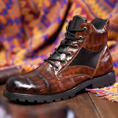 Rendell™ | Crocodile Leather Boots | Handcrafted Shoes