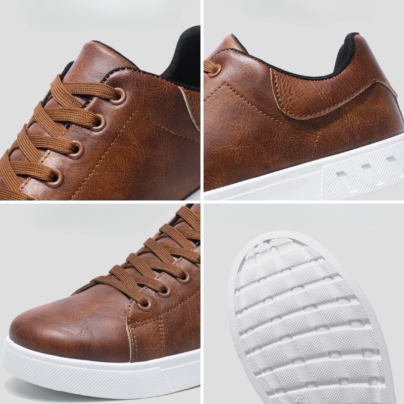 Vincenzo - Classic Sneakers for Every Occasion | Orthopedic Leather Shoes for Timeless Comfort