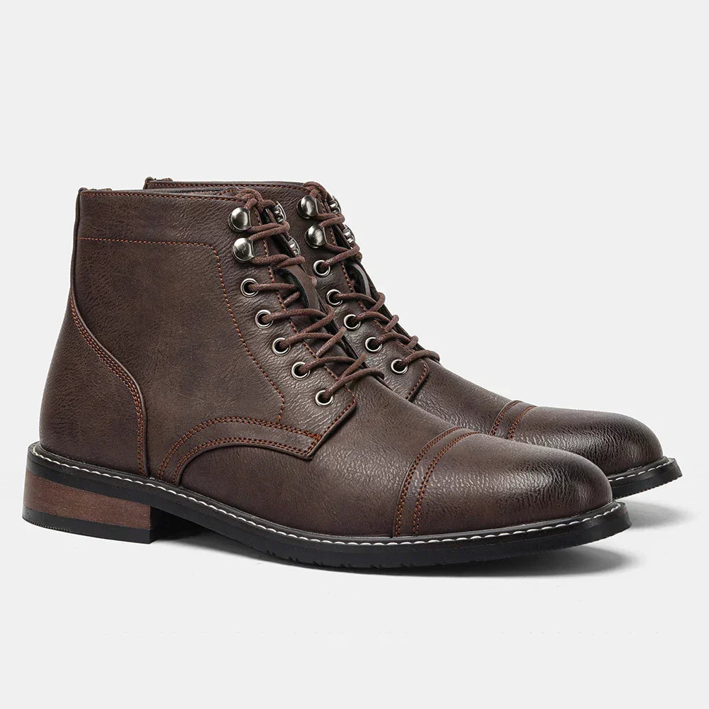 Ralph | Vintage-Inspired Derby Boots | Orthopedic Leather Shoes for Timeless Comfort