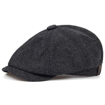 Herringbone Pattern Wool Hat