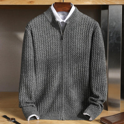 Harrison | Woven Zip Sweater