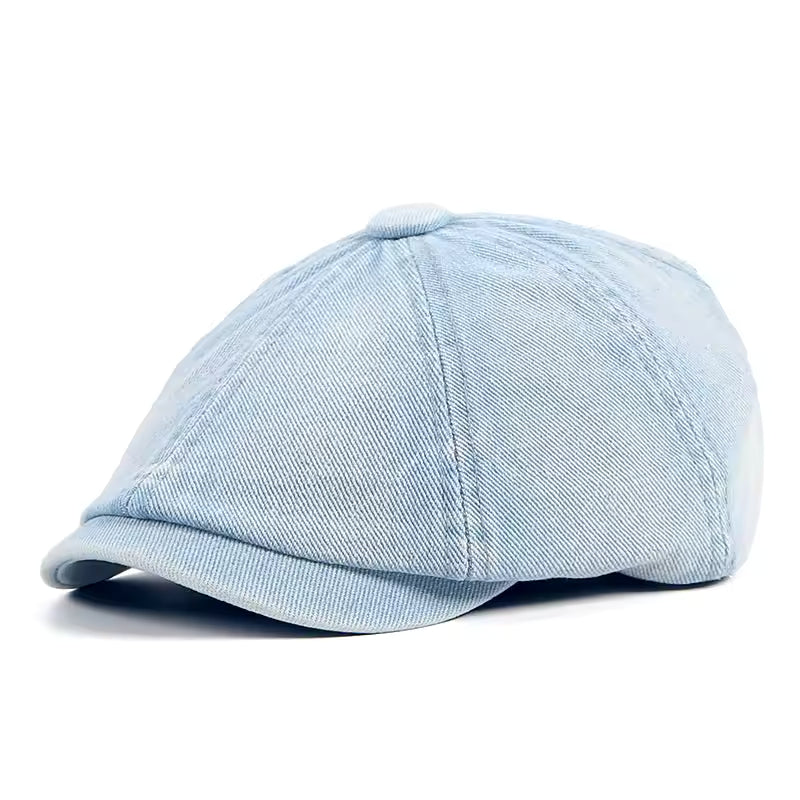 Denim Flat Cap