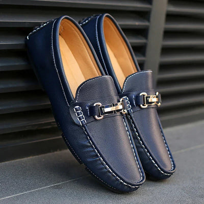 Authentic Leather Slip-On Shoes